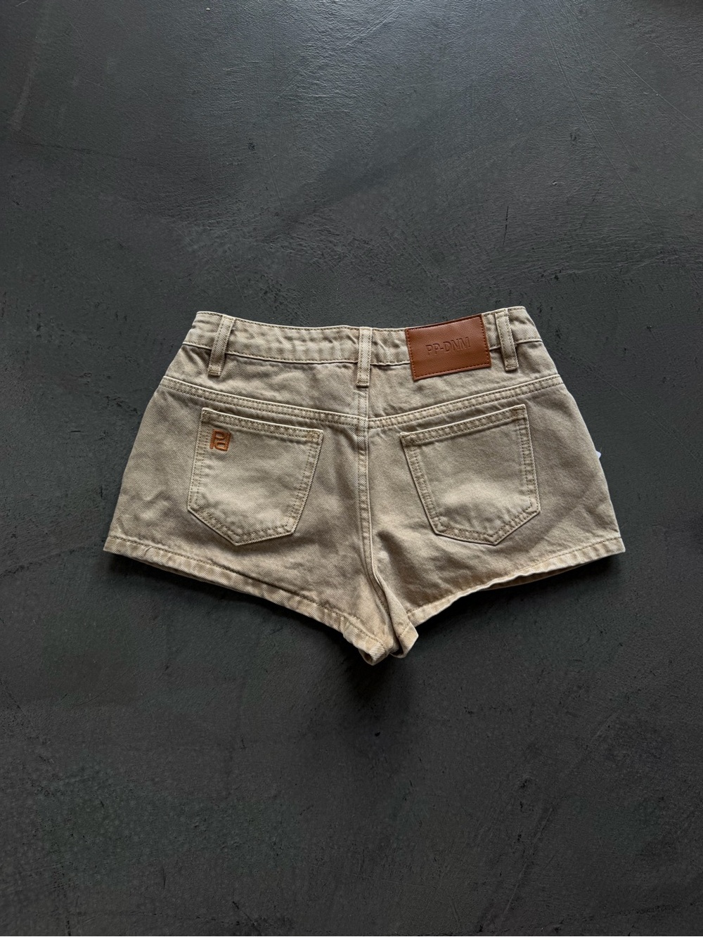 Women's Beige Denim Shorts